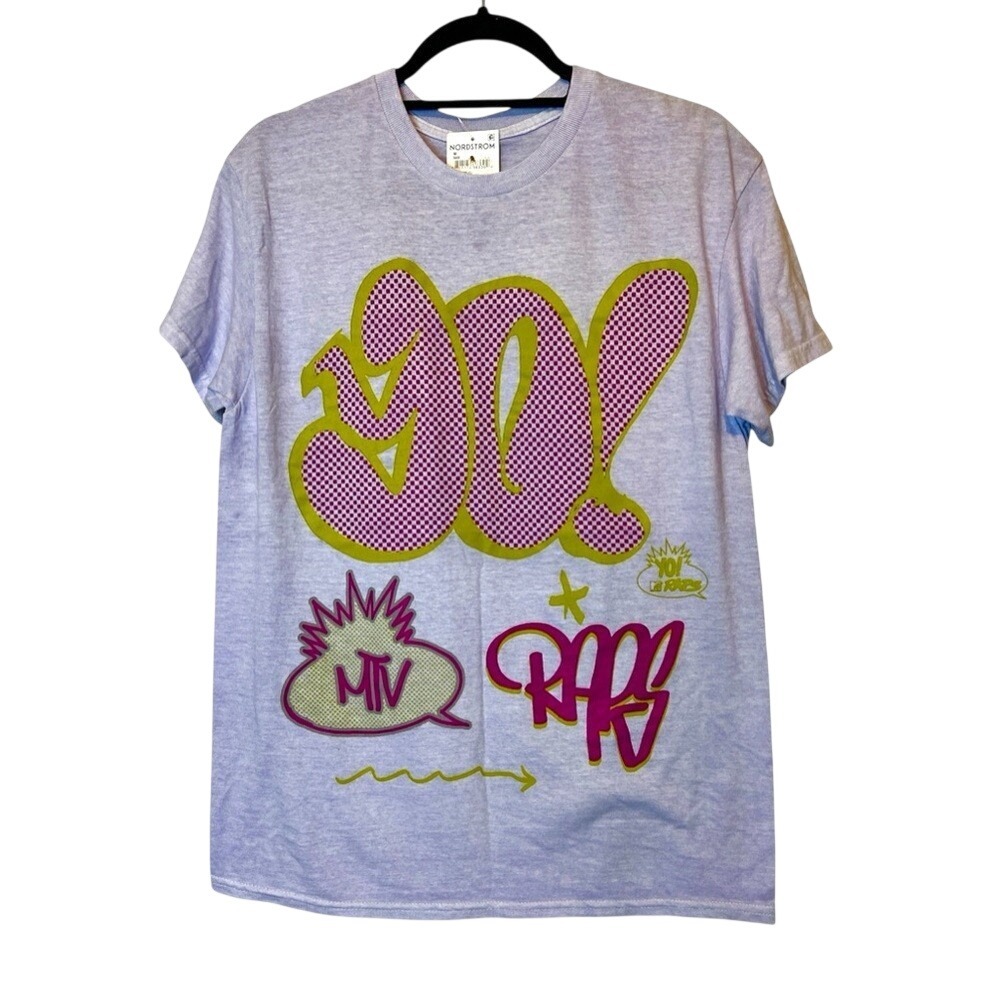 MTV - Yo MTV‎ Raps Graffiti Logo T-Shirt, Color Mauve, Unisex, Medium